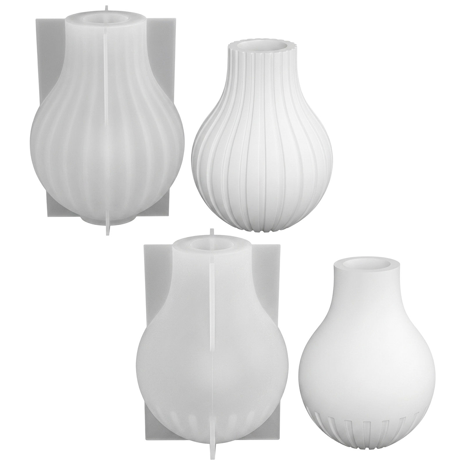 Resin Craft Ideas - Silicone Vase Mold with Stripe Design