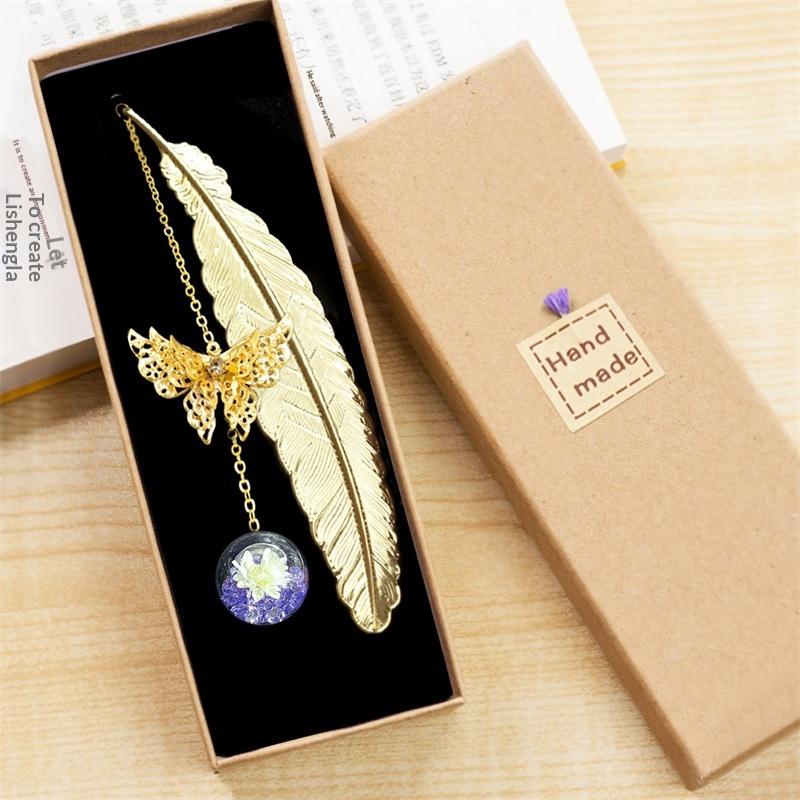 1PC Metal Bookmark Creative Im - Dried Flower Bulk 评论和价格