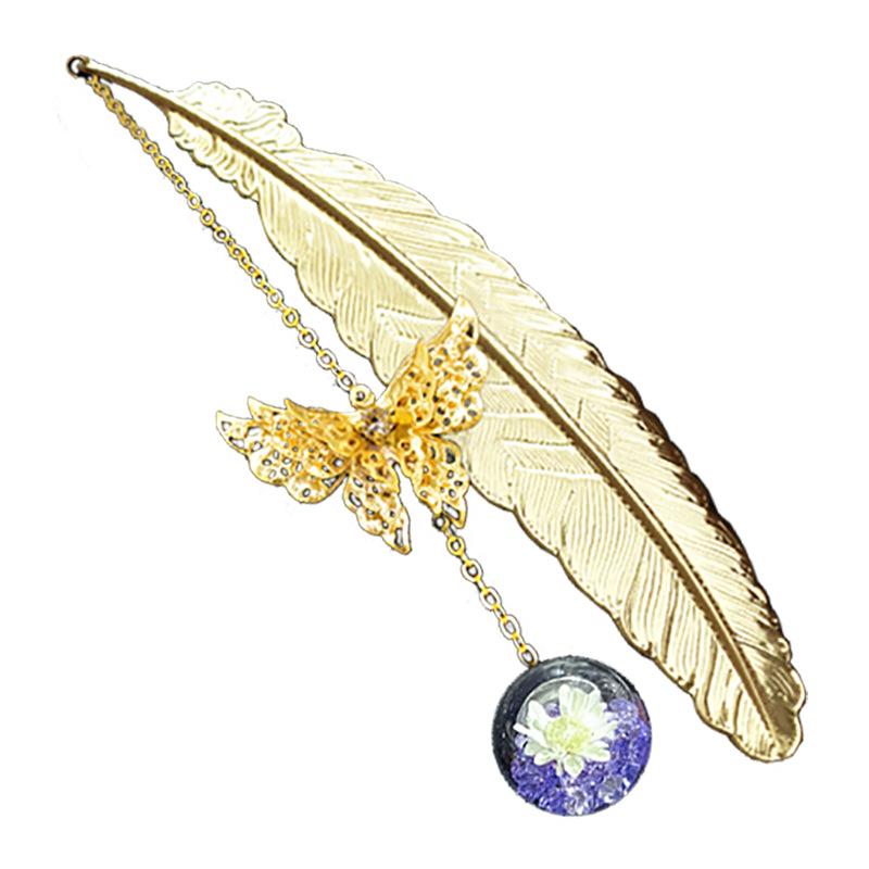 1PC Metal Bookmark Creative Im - Dried Flower Bulk 评论和价格