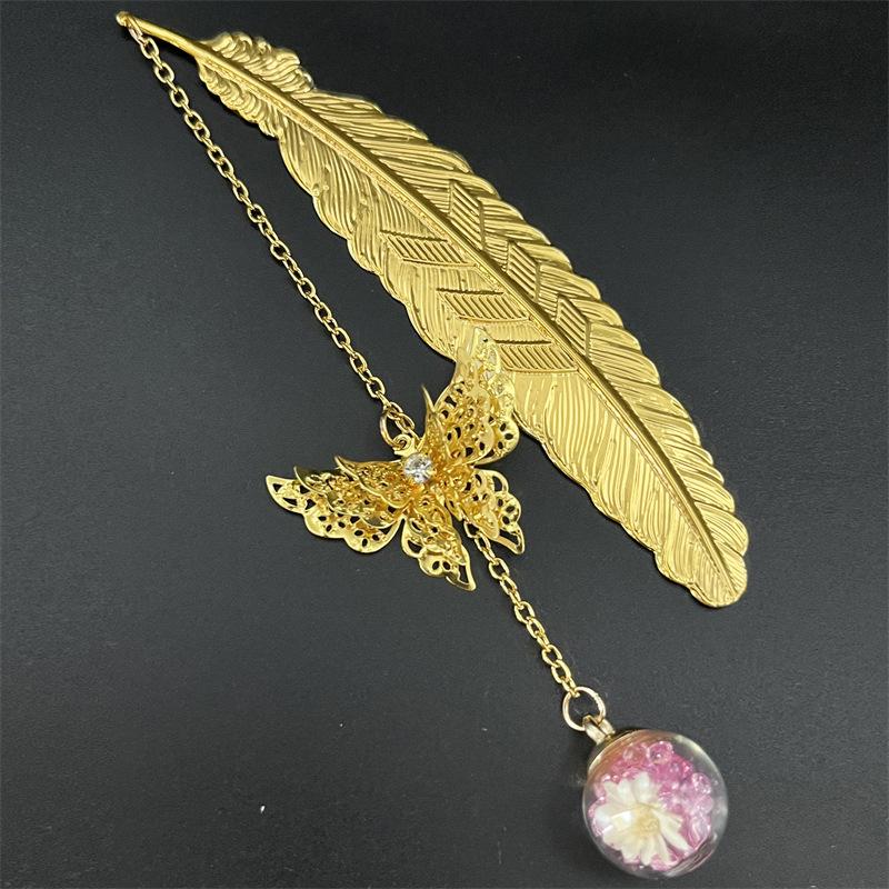1PC Metal Bookmark Creative Im - Dried Flower Bulk 评论和价格