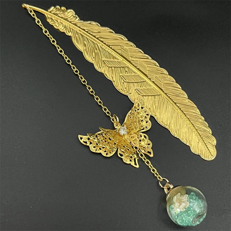 1PC Metal Bookmark Creative Im - Dried Flower Bulk 评论和价格