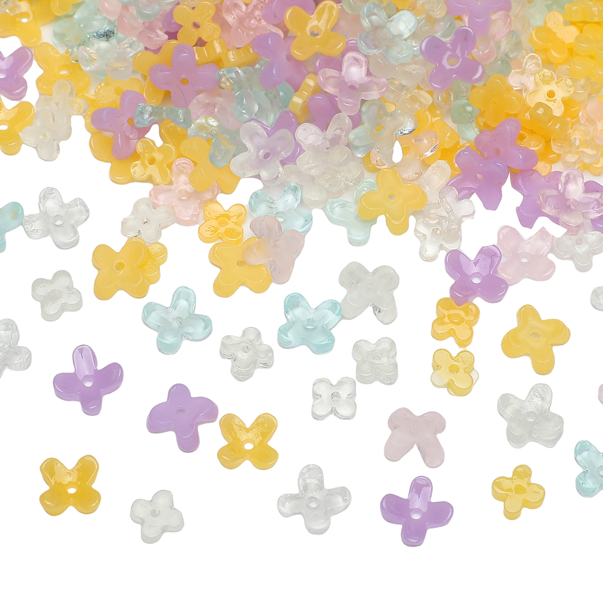 20pcs 5 7mm Resin 4 Petals Flo - Resin Craft Ideas 评论和价格