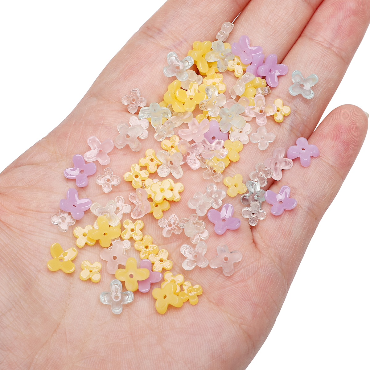 20pcs 5 7mm Resin 4 Petals Flo - Resin Craft Ideas 评论和价格