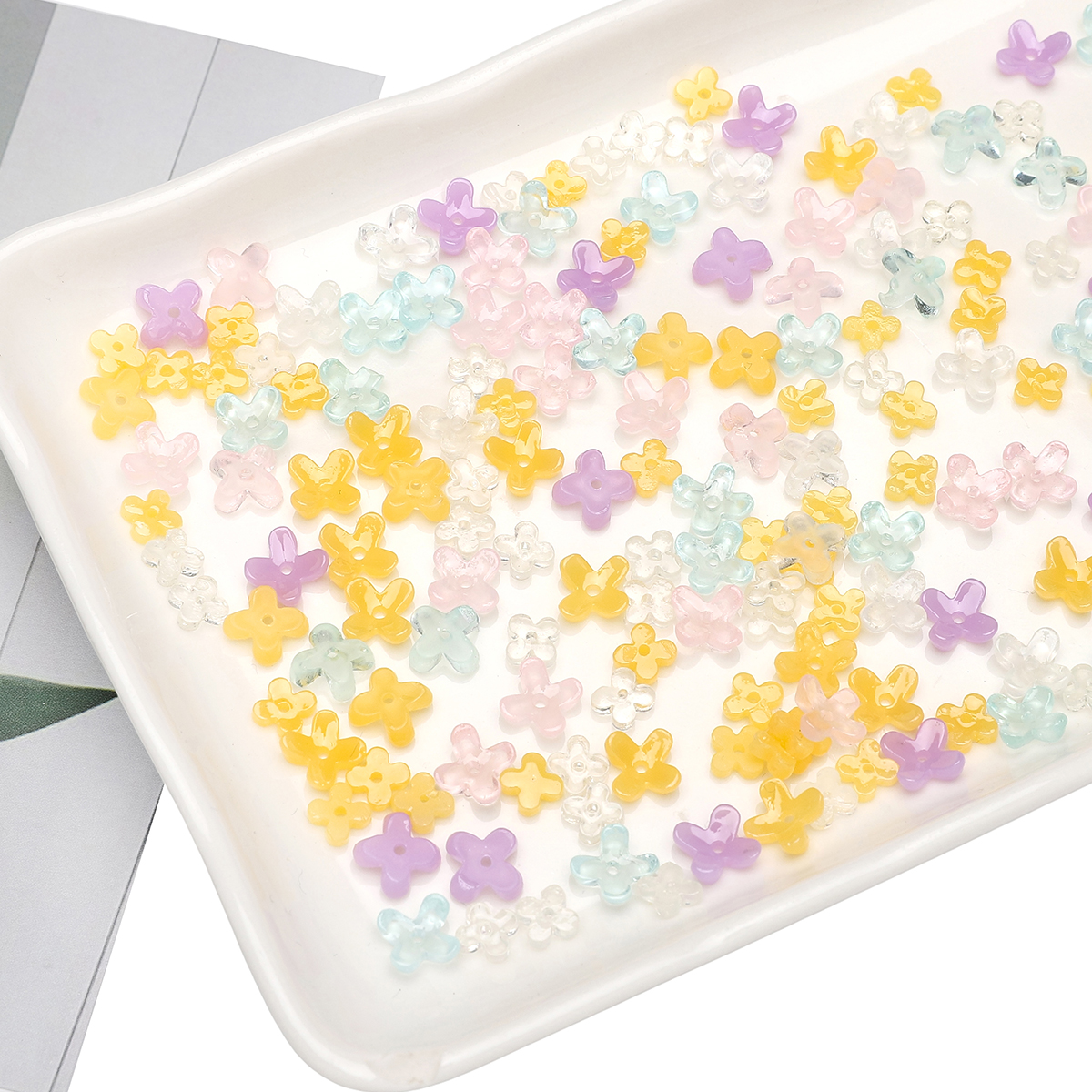 20pcs 5 7mm Resin 4 Petals Flo - Resin Craft Ideas 评论和价格