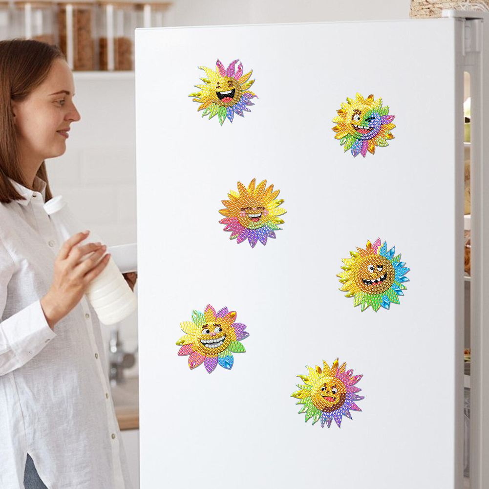 6Pcs Diamond Painting Refriger - Resin Craft For Beginners 评论和价格