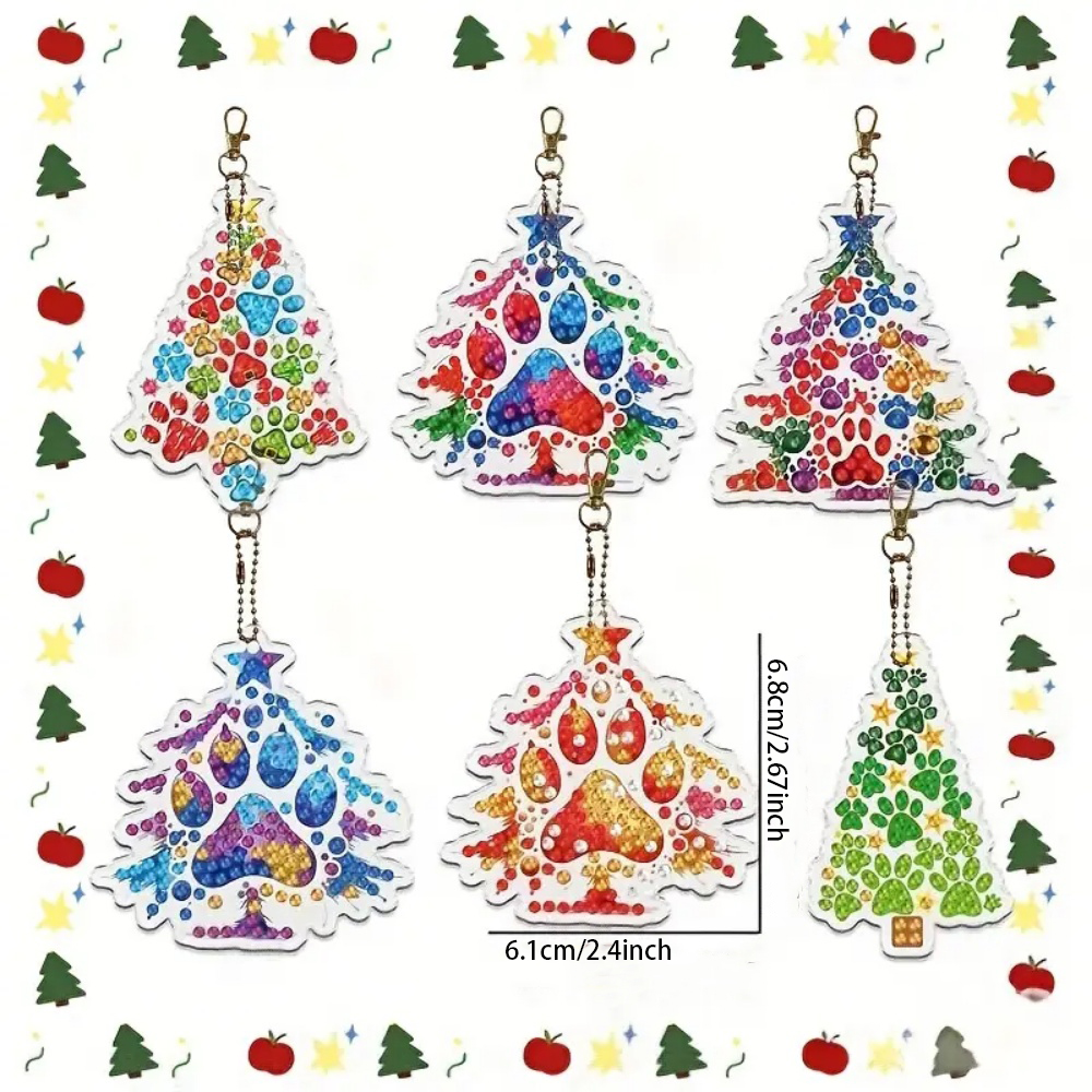 6pcs/SetDIY Christmas tree pat - Resin Craft For Beginners 评论和价格