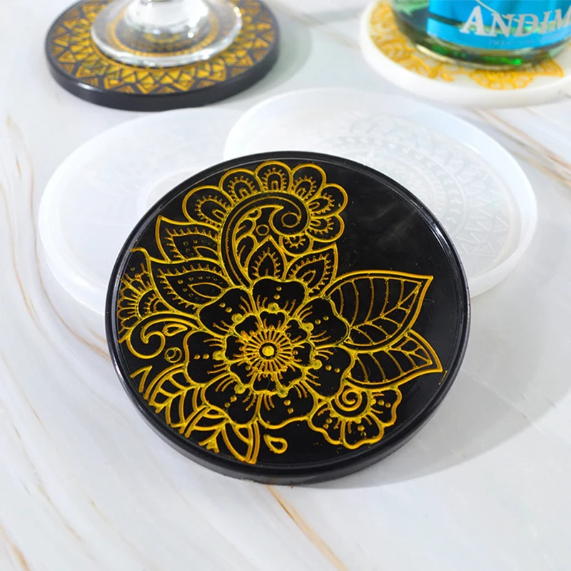 Flower Coaster Silicone Mold E - Coaster Mold Round 评论和价格