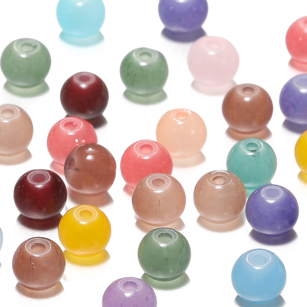 30/50pcs 6mm Glass Round Beads - Resin Craft Material 评论和价格