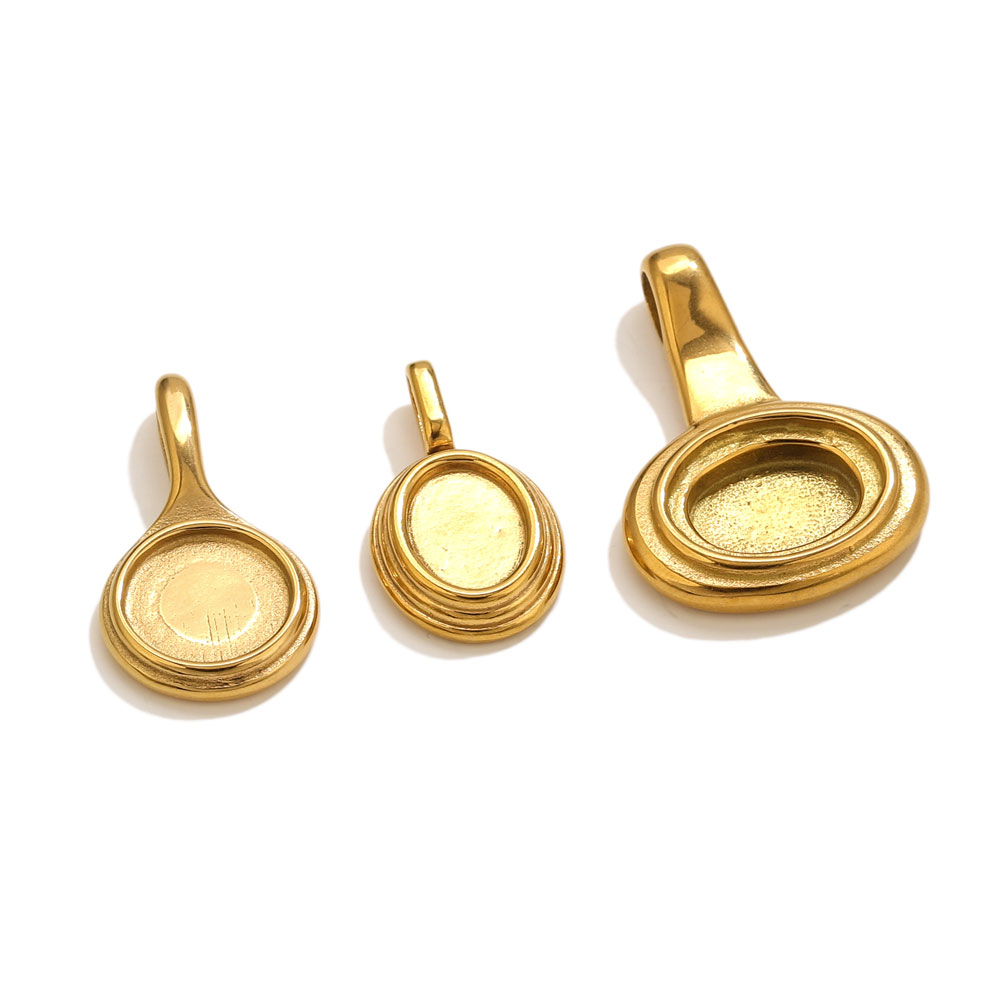 5pcs Stainless Steel Round Ova - Resin Craft Projects 评论和价格