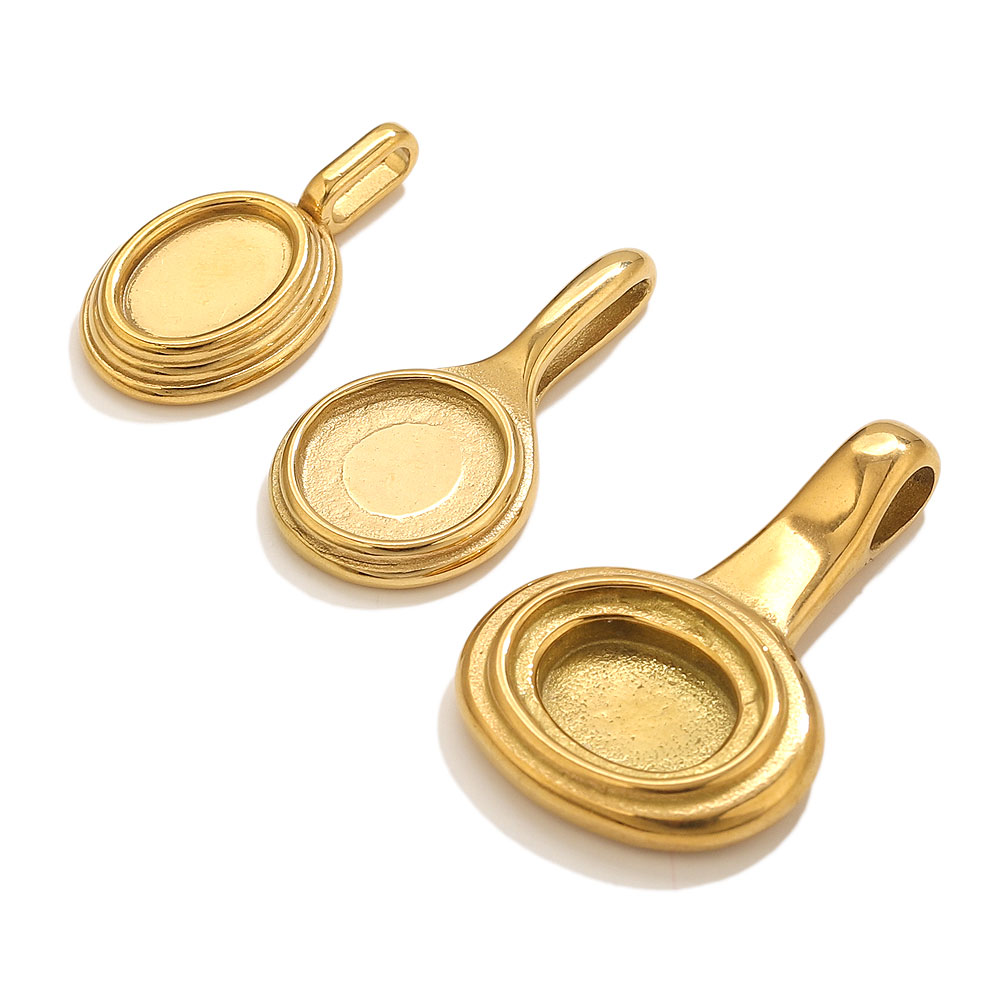 5pcs Stainless Steel Round Ova - Resin Craft Projects 评论和价格