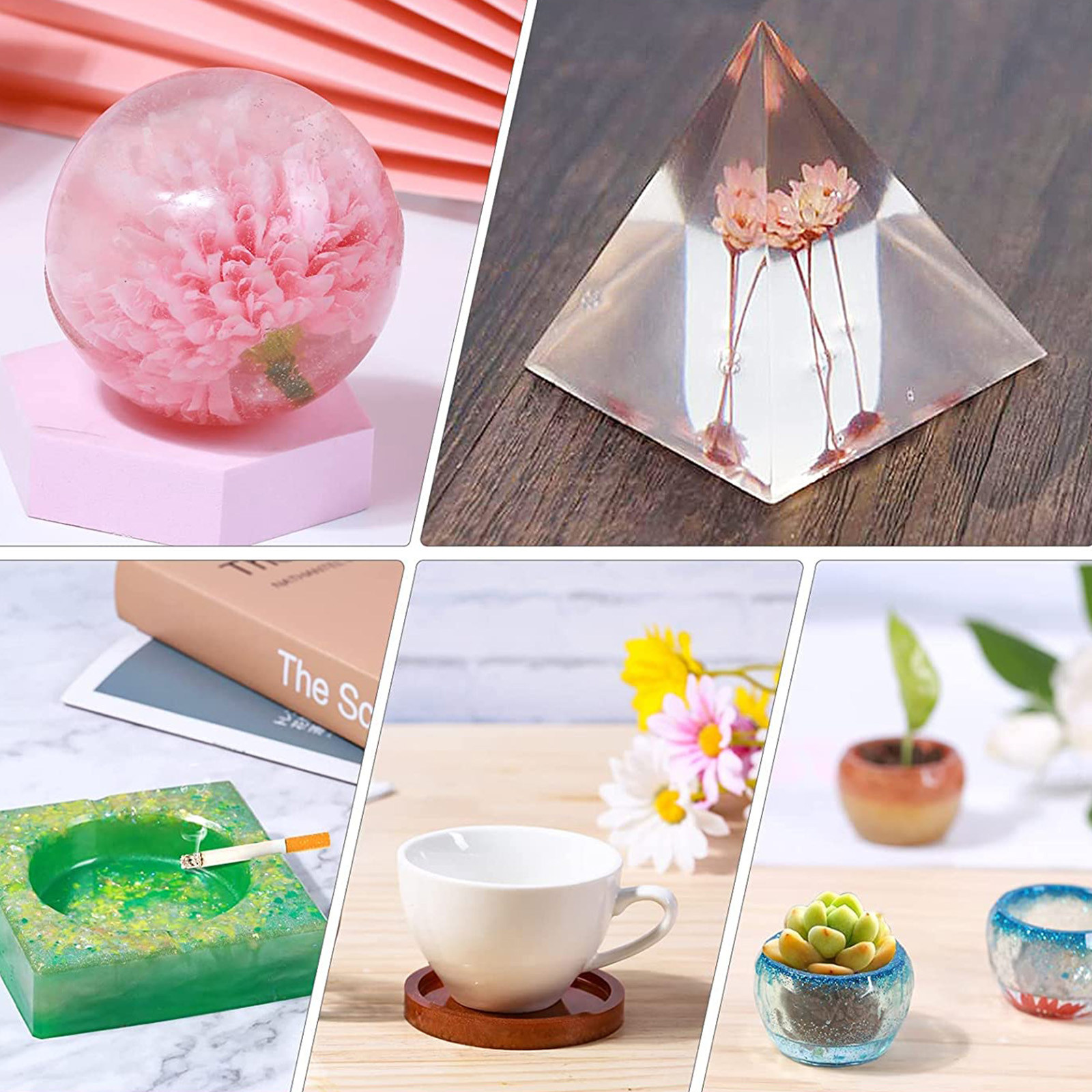 2Sets Transparent Epoxy Resin  - Epoxy Uv Resin Kit 评论和价格