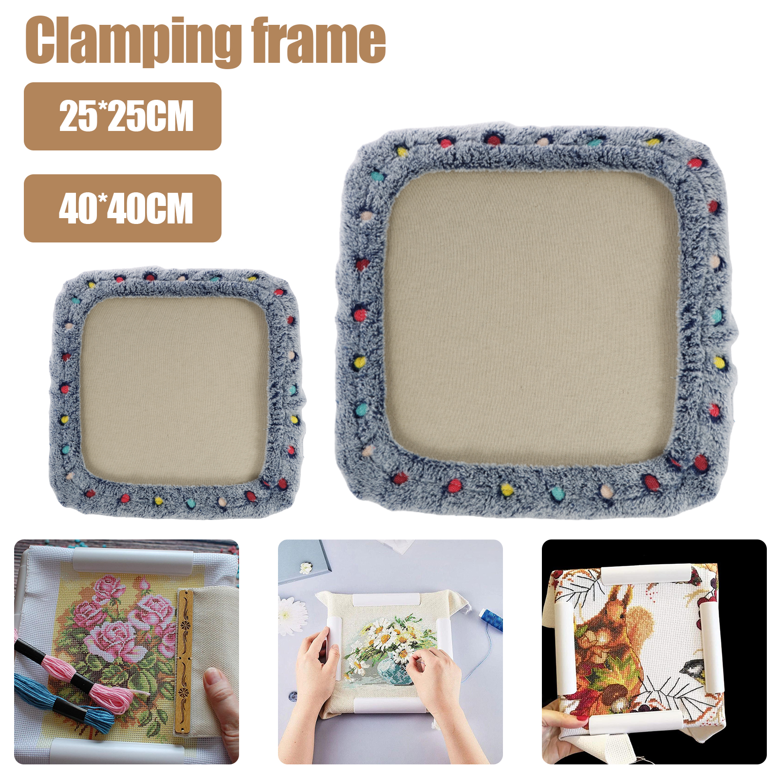 Punch Needle Frame Square Embr - Wood Ring Blank 评论和价格