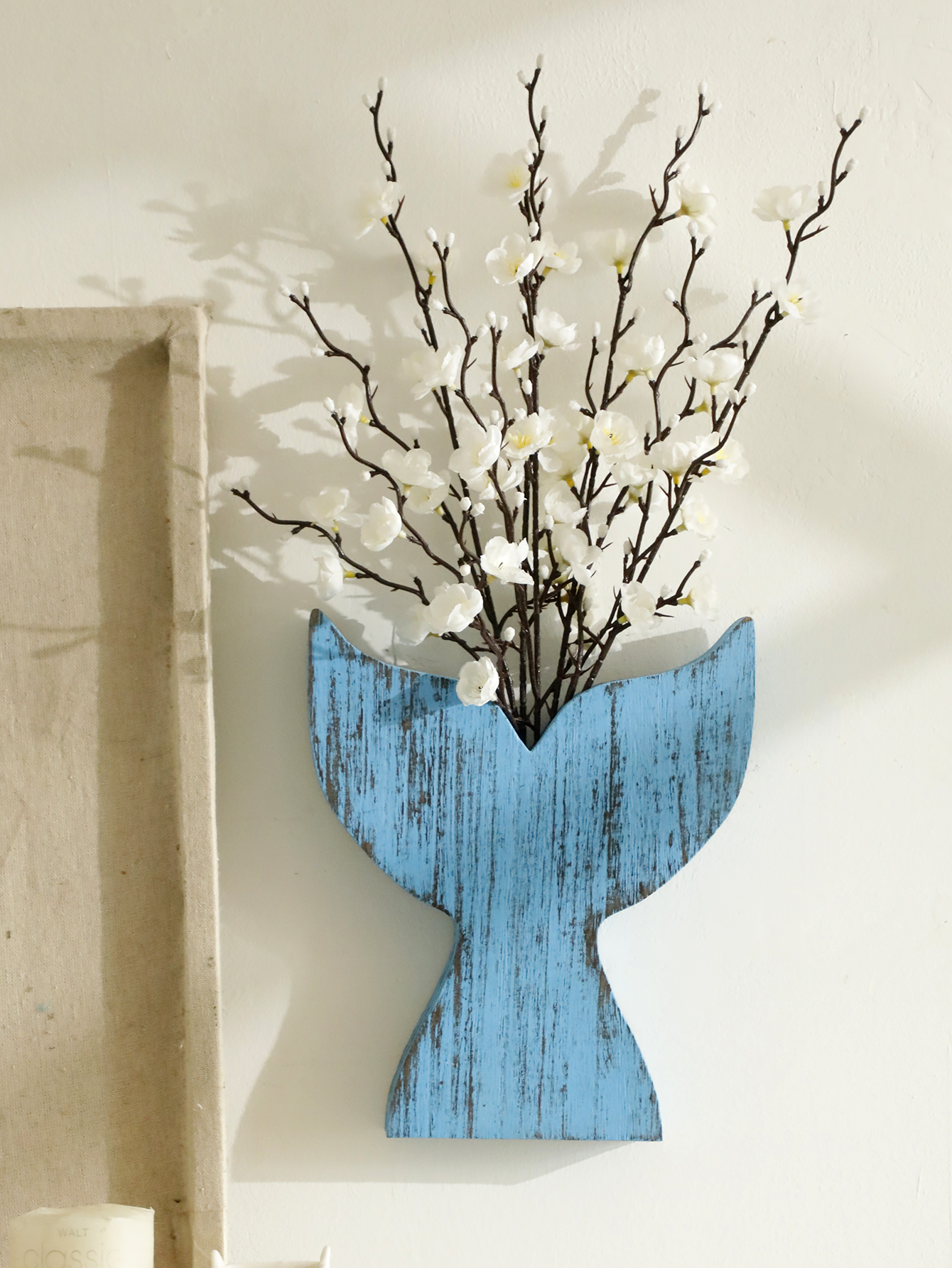 Nautical Wooden Vase Whale Tai - Dried Flower Bulk 评论和价格