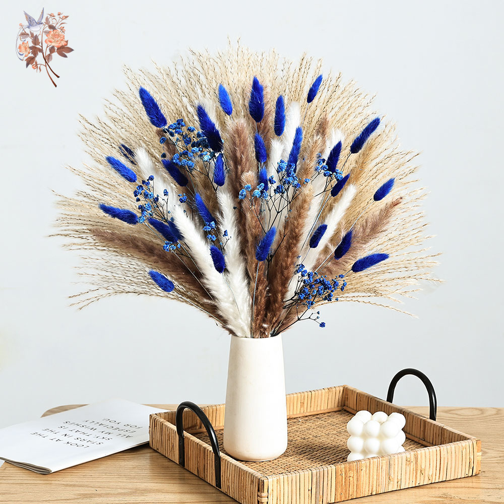 70 Stem Blue Fluffly Rabbit Ta - Dried Flower Bulk 评论和价格