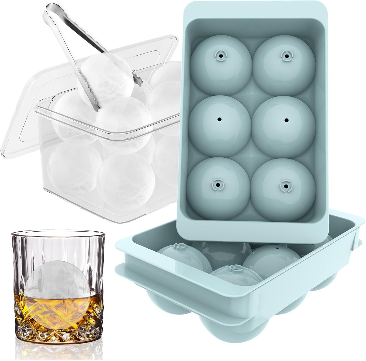 Large Round Ice Cube Trays for - Coaster Mold Round 评论和价格