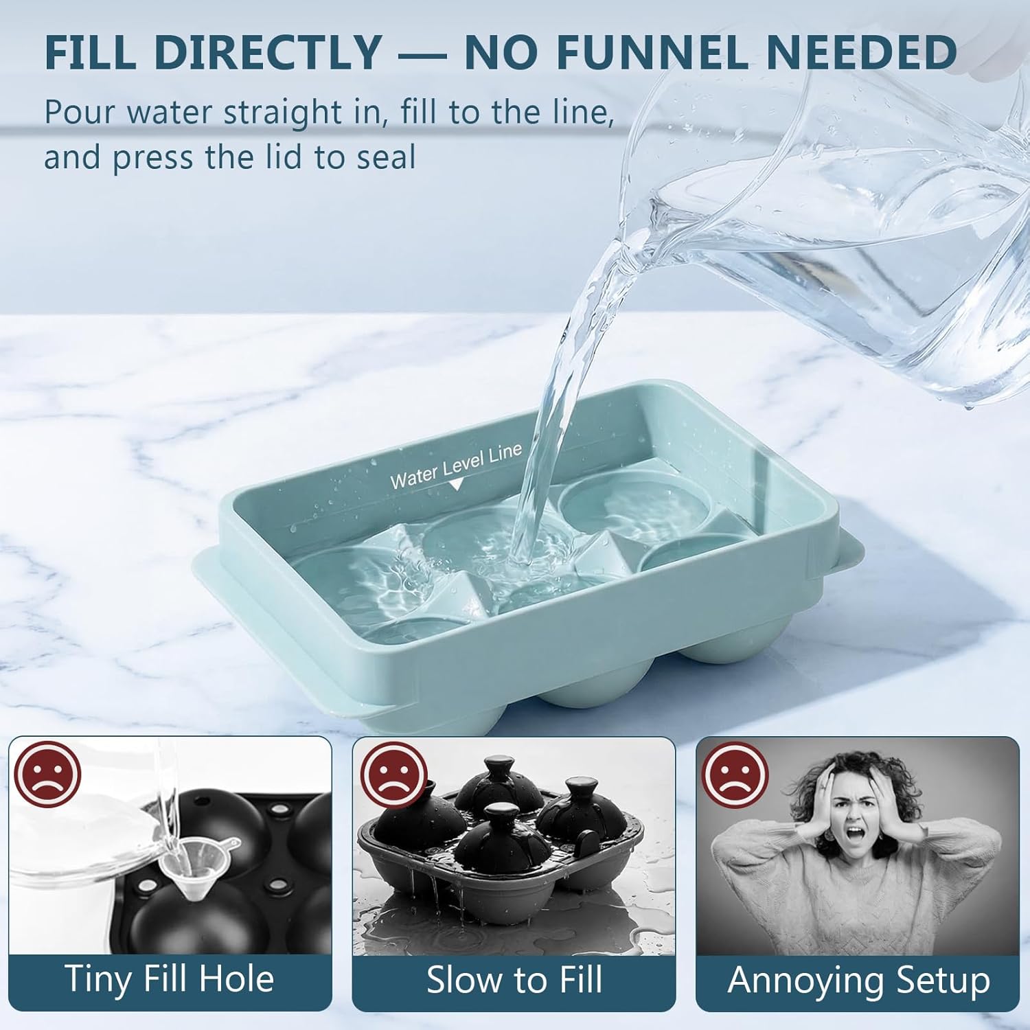 Large Round Ice Cube Trays for - Coaster Mold Round 评论和价格