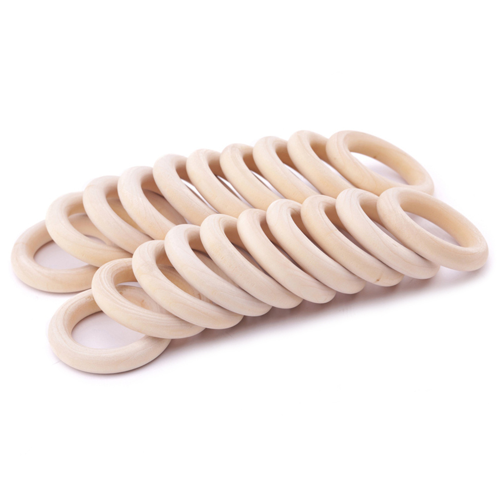 12Pcs Smooth Wooden Rings 55Mm - Wood Ring Blank 评论和价格