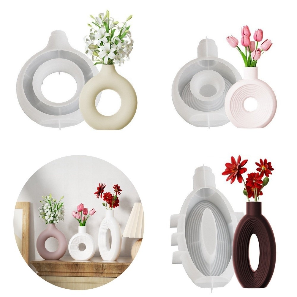 Oval Stripe Silicone Vase Mold - Resin Craft Workshop 评论和价格