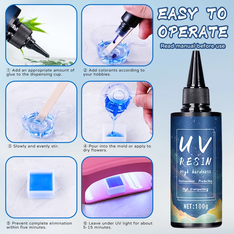UV Resin Glue for DIY Jewelry, - Epoxy Uv Resin Kit 评论和价格