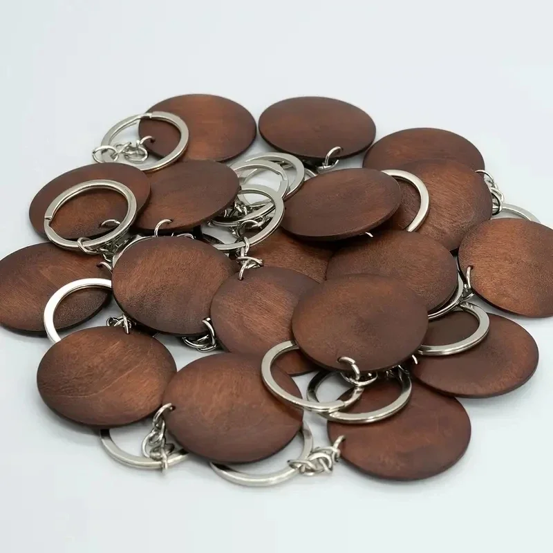 10Pcs Wooden Keychains Vintage - Wood Ring Blank 评论和价格