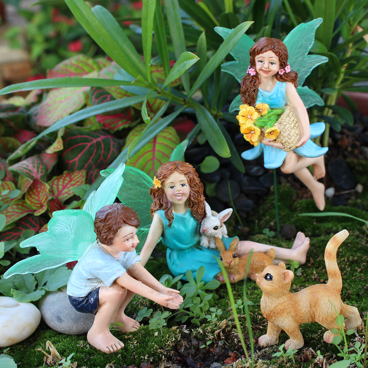 4pc Flower Fairy and Animal Pa - Resin Craft Ideas 评论和价格