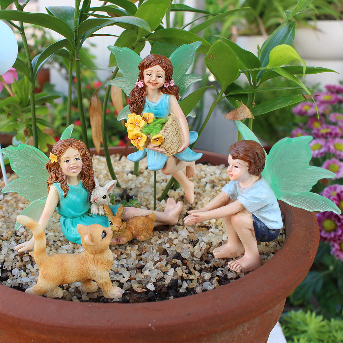 4pc Flower Fairy and Animal Pa - Resin Craft Ideas 评论和价格