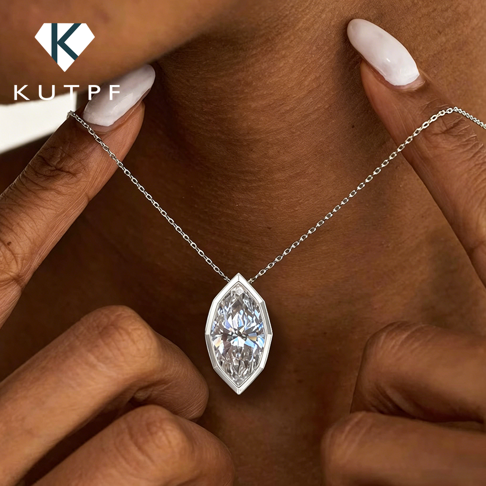 3Carat Bezel Set Marquise Cut  - Bezels Set Pendant 评论和价格
