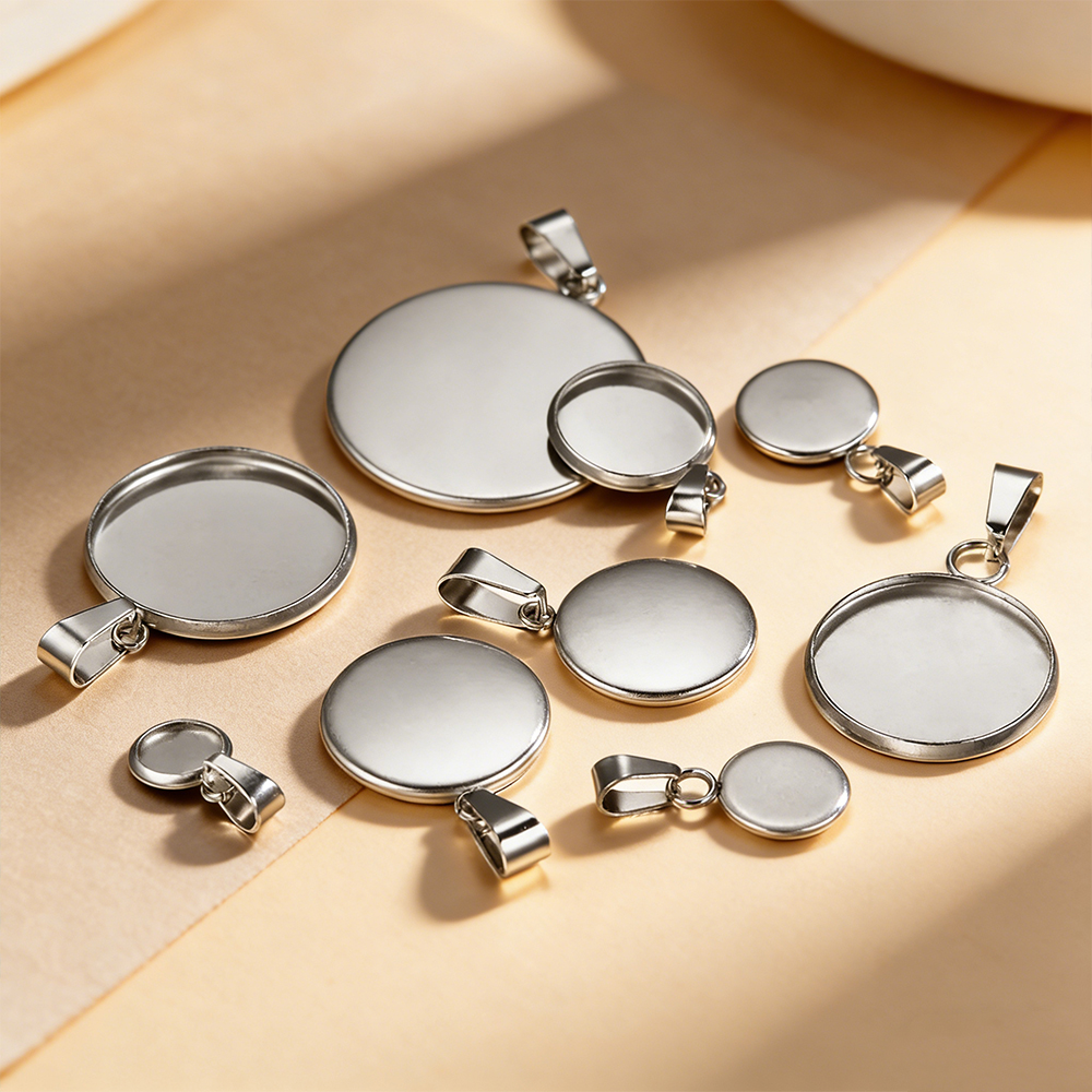 10pcs 316 Stainless Steel 6~20 - Bezels Set Pendant 评论和价格