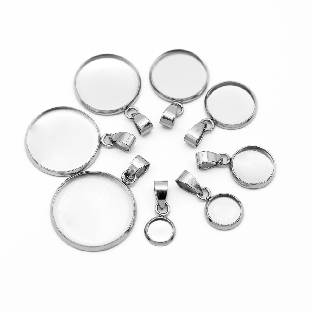 10pcs 316 Stainless Steel 6~20 - Bezels Set Pendant 评论和价格