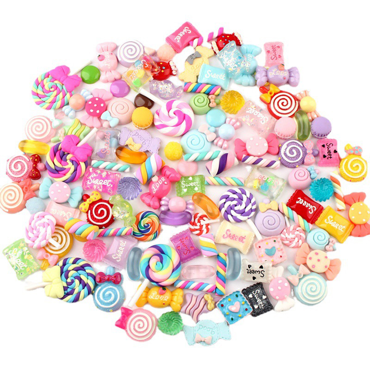 30pcs Random Candy Slime Charm - Resin Craft Projects 评论和价格