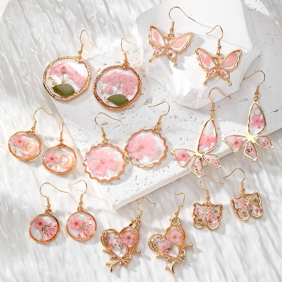 New Dried Flower Dangle Earrin - Dried Flower Bulk 评论和价格