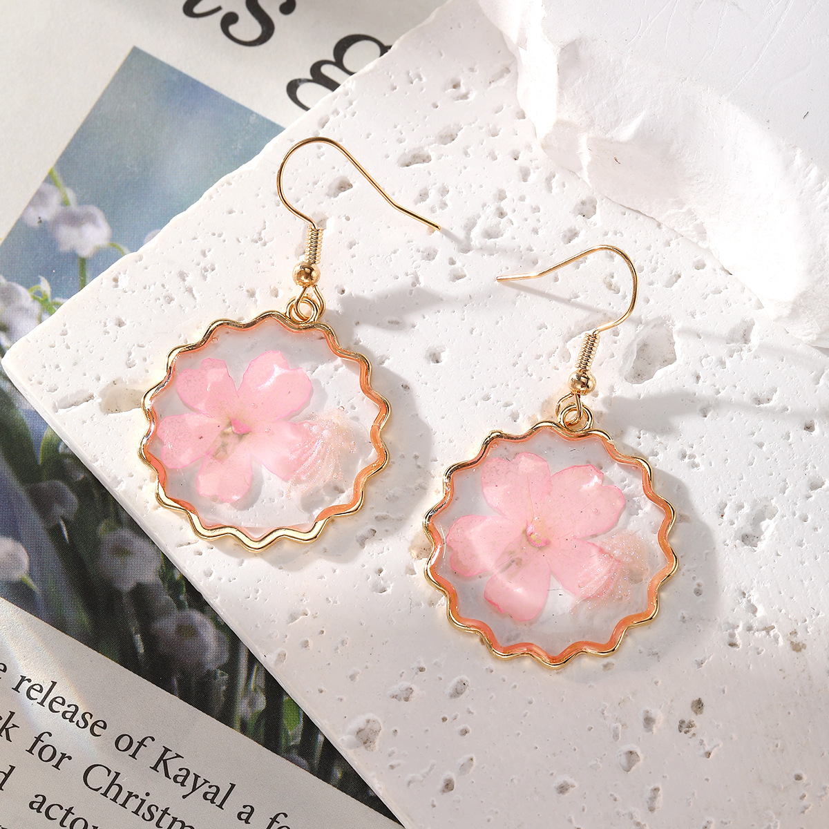 New Dried Flower Dangle Earrin - Dried Flower Bulk 评论和价格