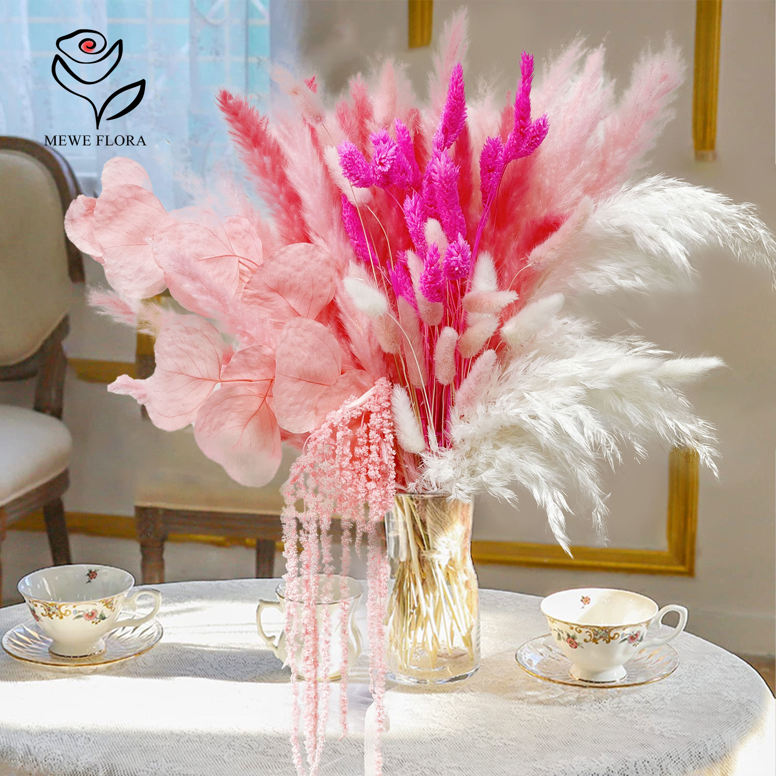 Natural Pampas Pink Dried Flow - Dried Flower Bulk 评论和价格