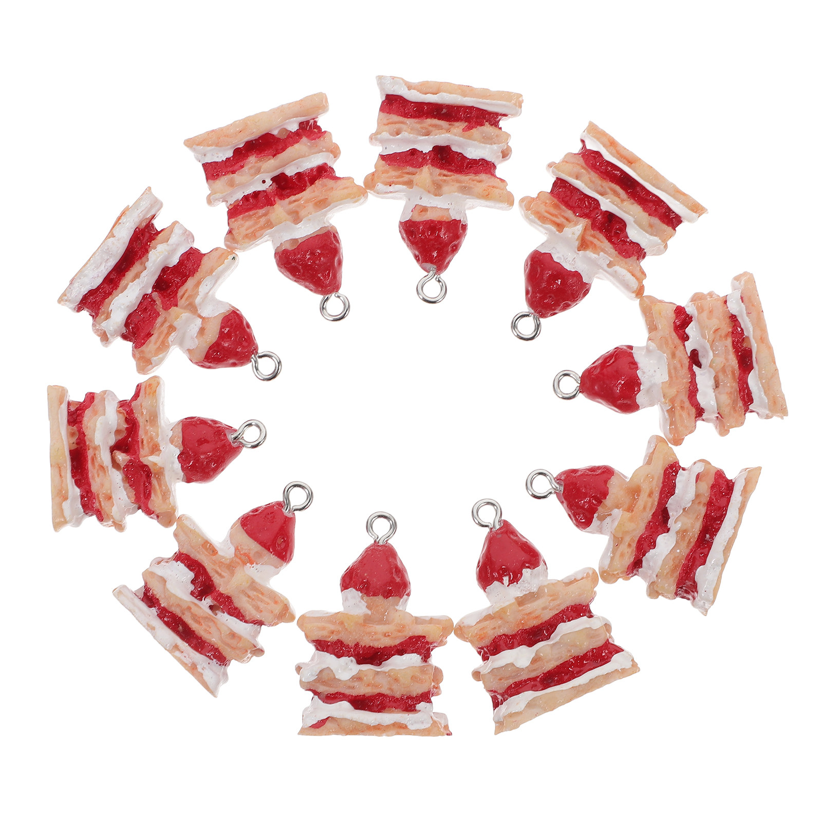 10Pcs Lifelike 3D Strawberry C - Resin Crafts 评论和价格