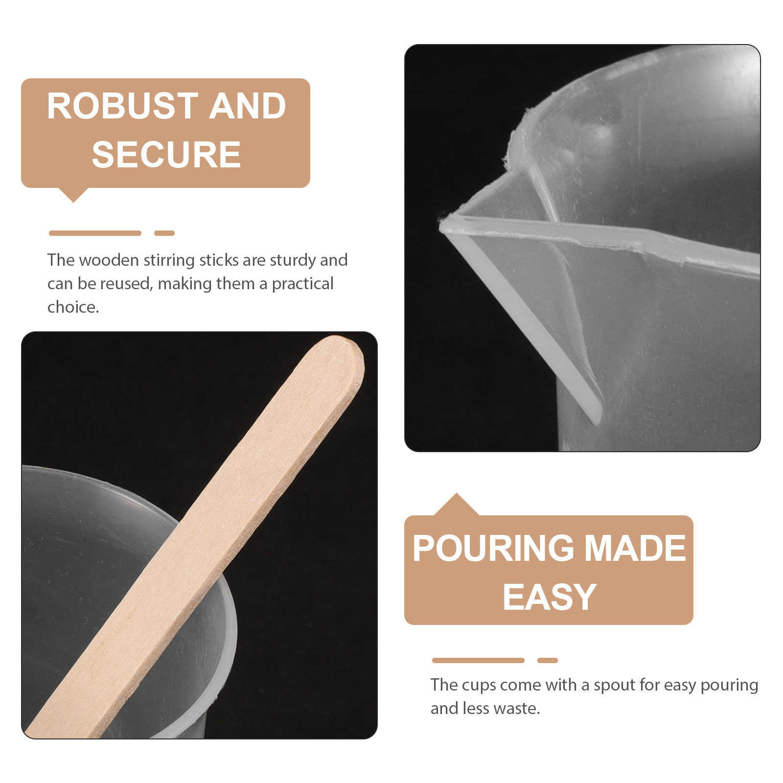1Set Epoxy Resin Mixing Cup Se - Mixing Cup Silicone 评论和价格
