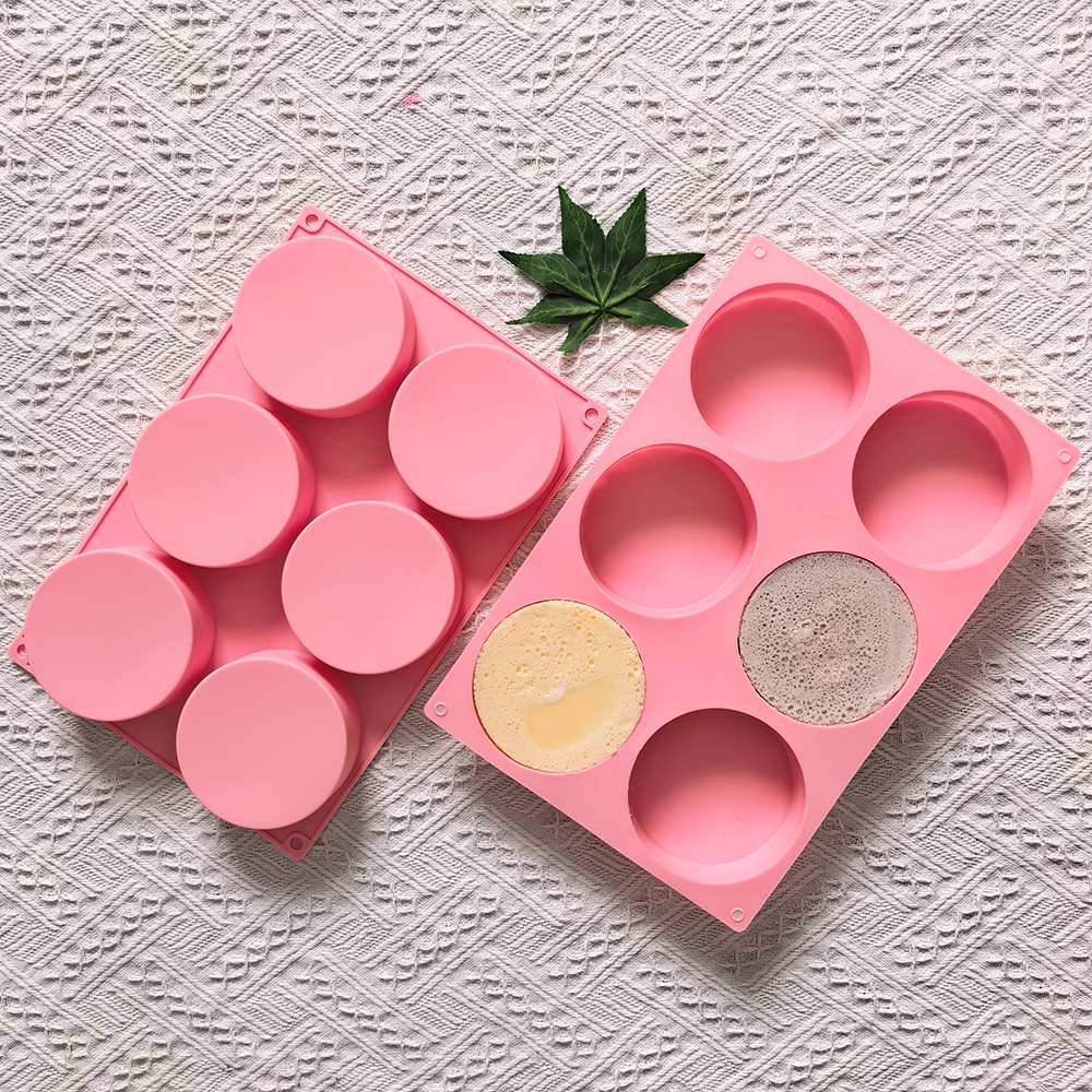 1pc 6-cavity large round disc  - Coaster Mold Round 评论和价格