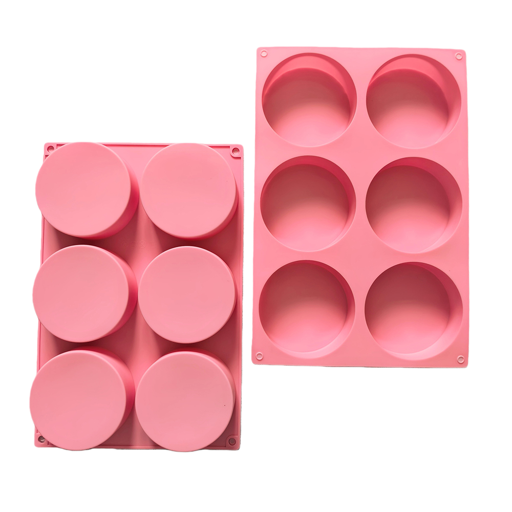 1pc 6-cavity large round disc  - Coaster Mold Round 评论和价格