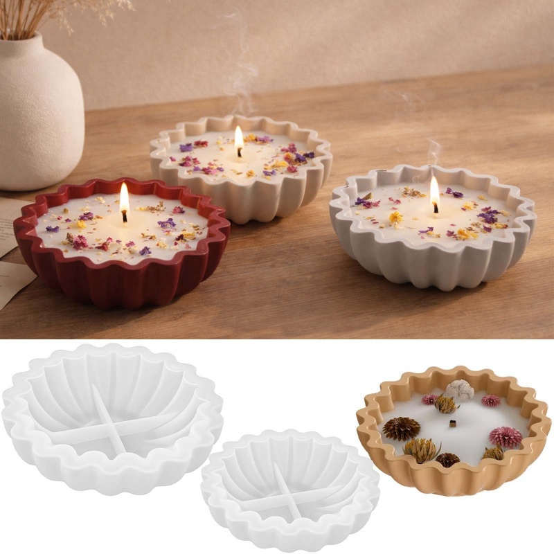 1 Epoxy plaster origami wave e - Coaster Mold Round 评论和价格