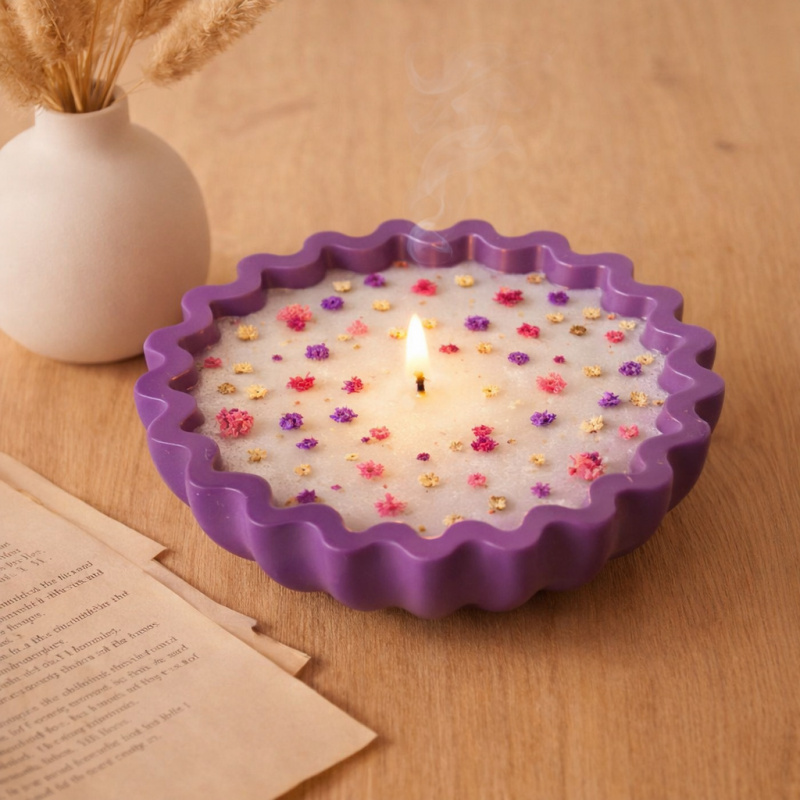1 Epoxy plaster origami wave e - Coaster Mold Round 评论和价格