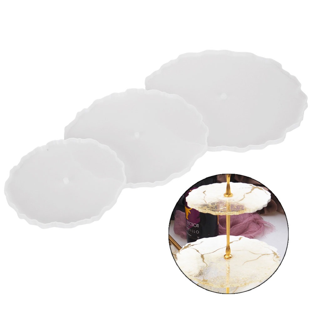 3pcs Irregular Round Fruit Tra - Coaster Mold Round 评论和价格