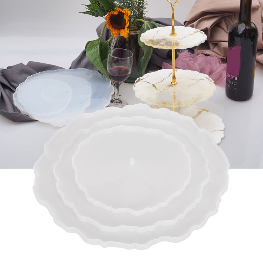 3pcs Irregular Round Fruit Tra - Coaster Mold Round 评论和价格