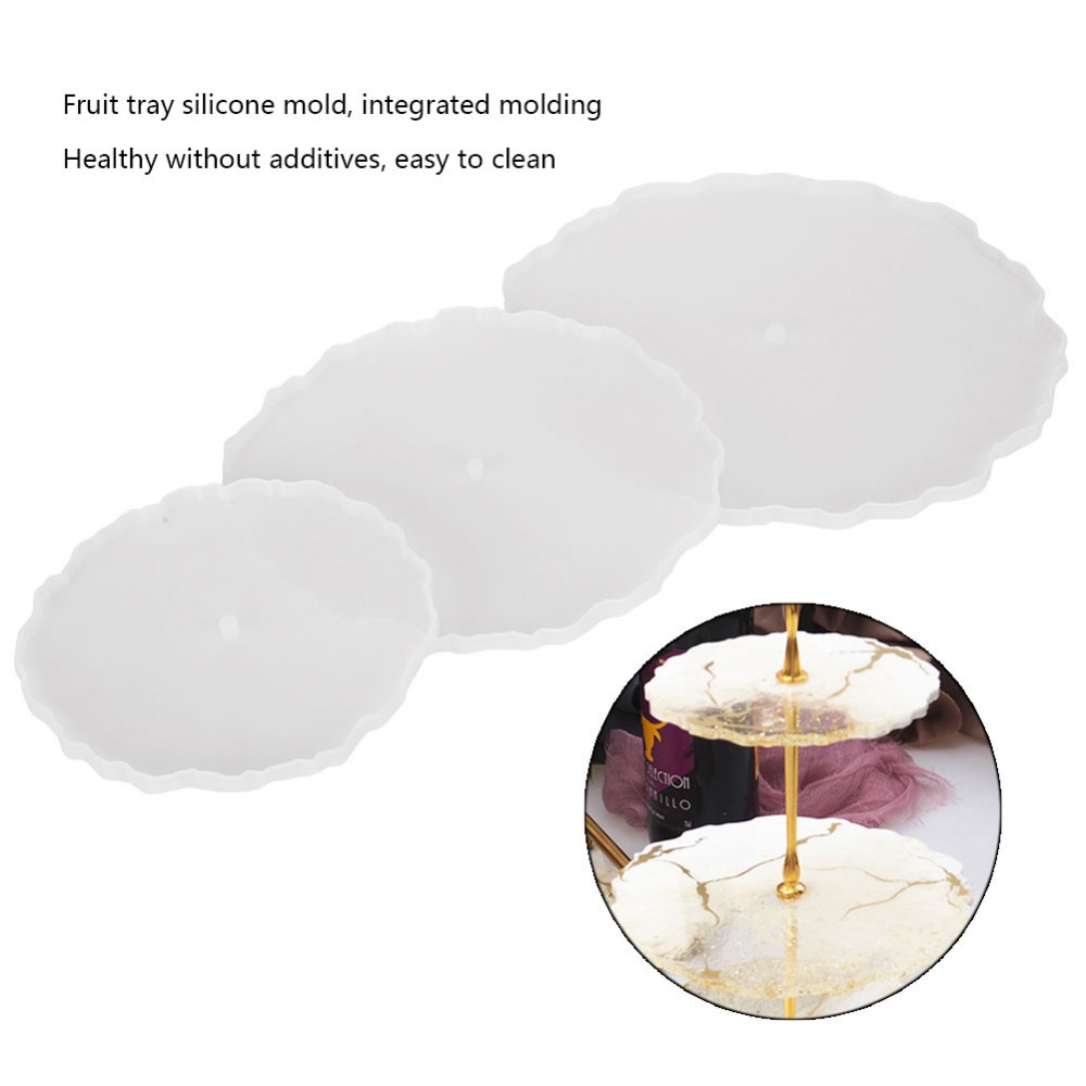 3pcs Irregular Round Fruit Tra - Coaster Mold Round 评论和价格