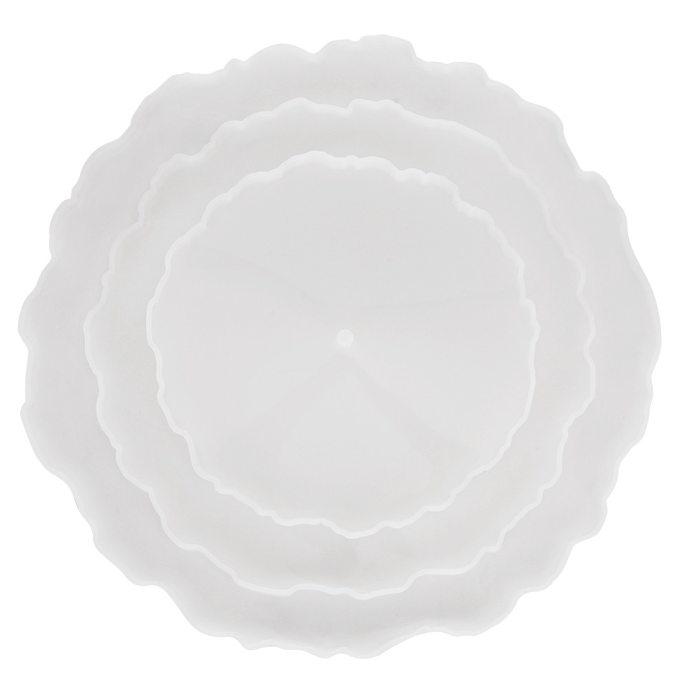3pcs Irregular Round Fruit Tra - Coaster Mold Round 评论和价格