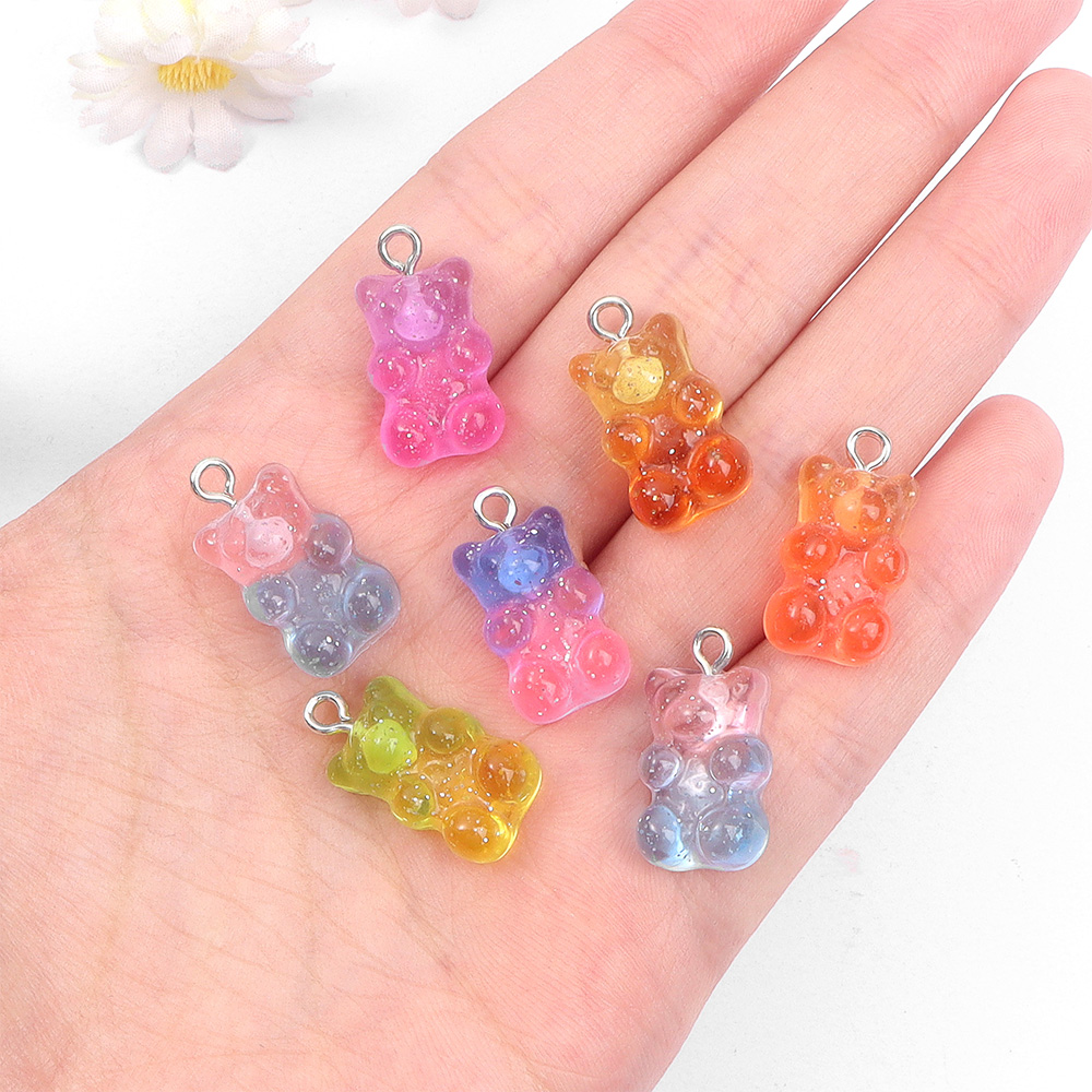 60pcs Dual Color Resin Bear Sh - Resin Craft Material 评论和价格