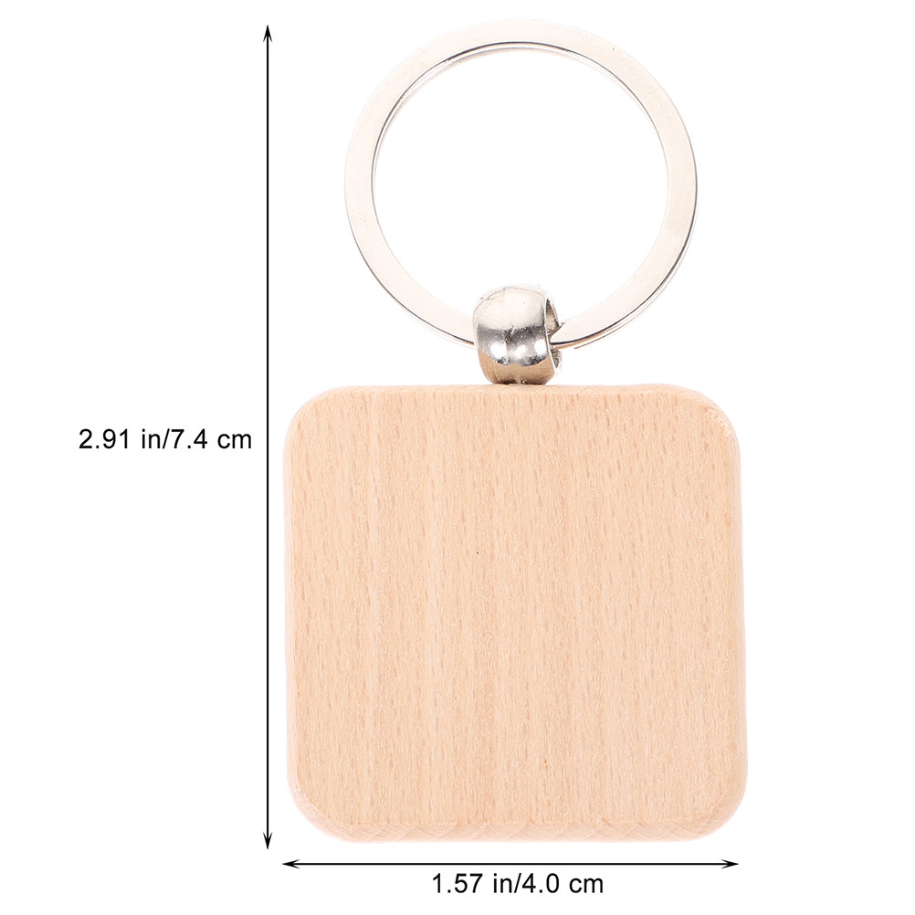 12Pcs Wooden Keychain Blanks U - Wood Ring Blank 评论和价格