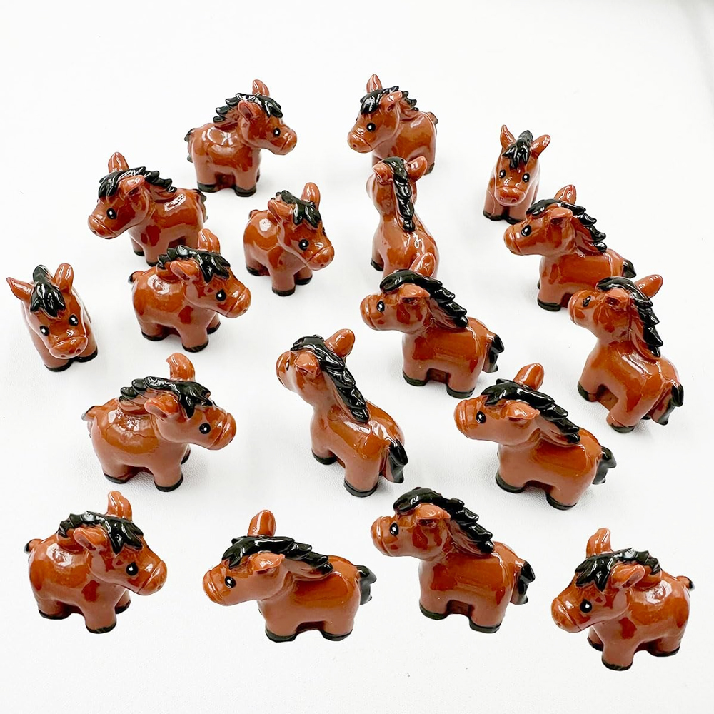 3/6pcs Mini Resin Horse Miniat - Terrarium Moss Art 评论和价格