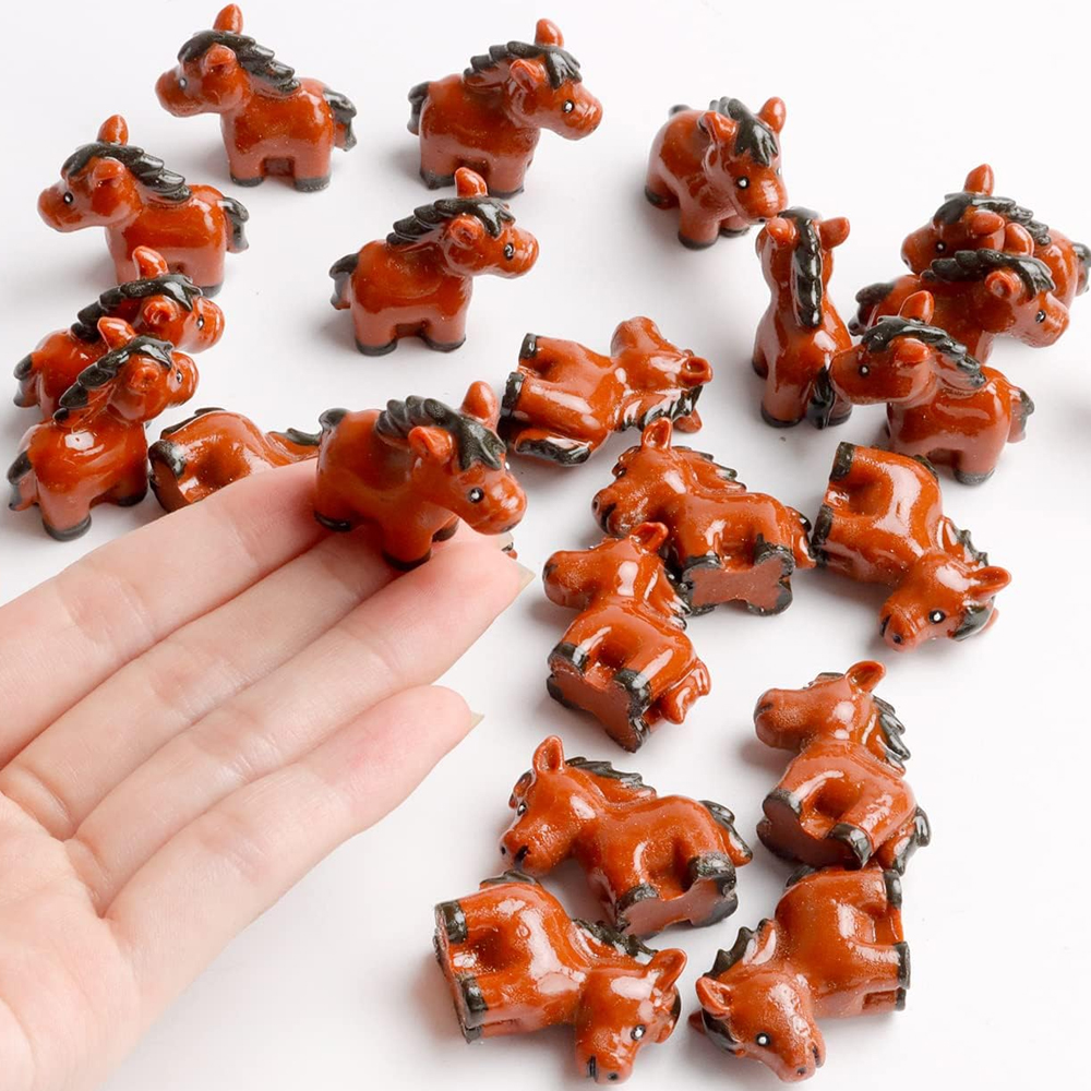 3/6pcs Mini Resin Horse Miniat - Terrarium Moss Art 评论和价格