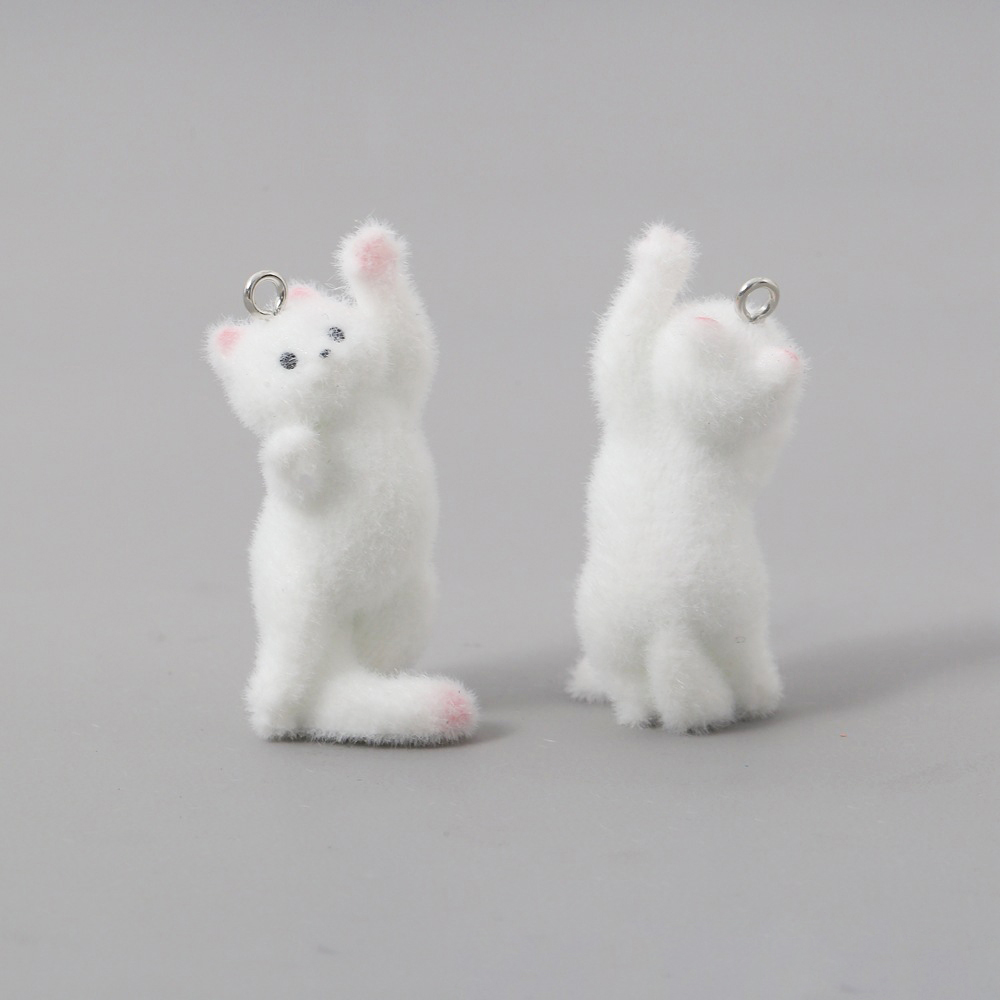2pcs Flocking Little Cat Resin - Resin Craft Projects 评论和价格
