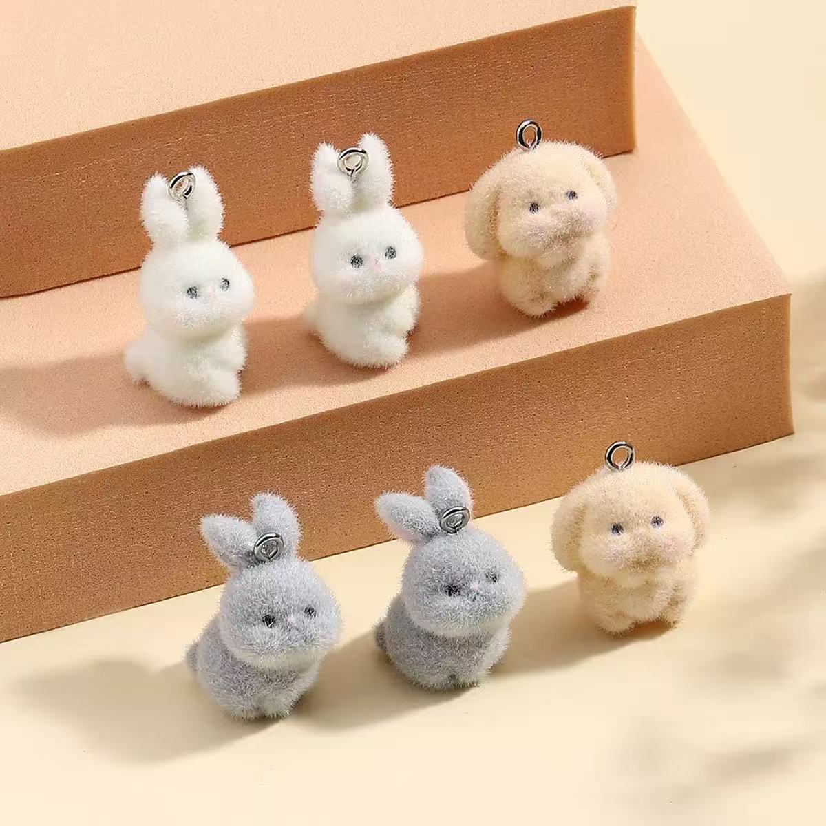 10pcs Flocking Little Rabbit R - Resin Craft Projects 评论和价格