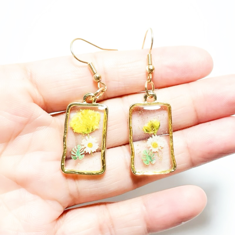 Dried Flower Earrings Heart Re - Dried Flower Bulk 评论和价格